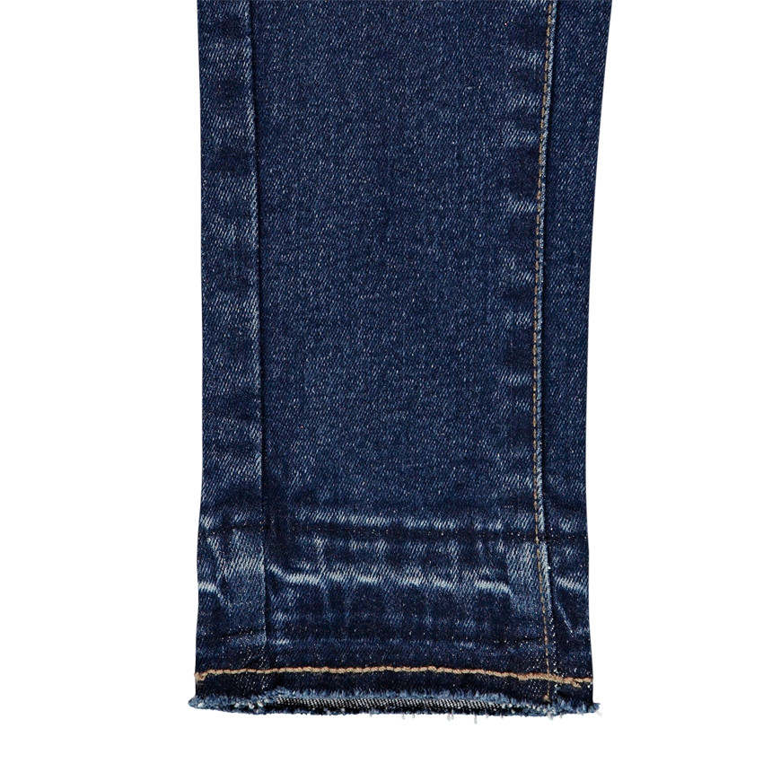 Jean slim à fleurs brodées pour enfant fille 