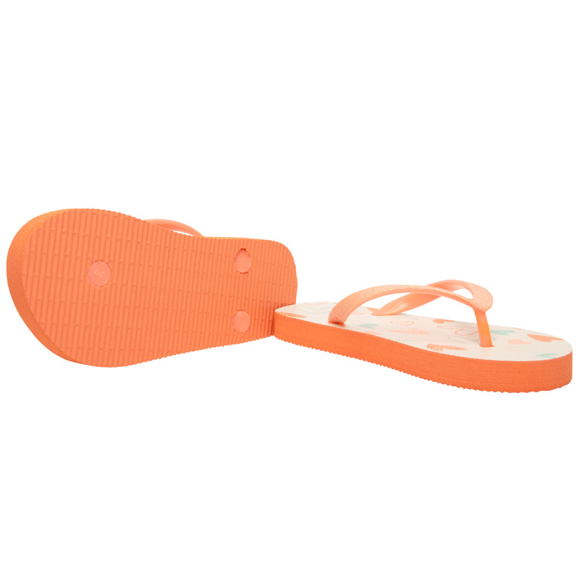 Tongs à bride pailletée imprimé cœurs pour fille avec lanière selon l'âge 