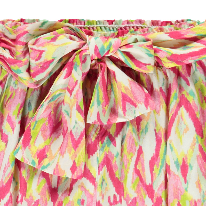 Vloeibare pantacourt met etnisch motief voor meisjes 