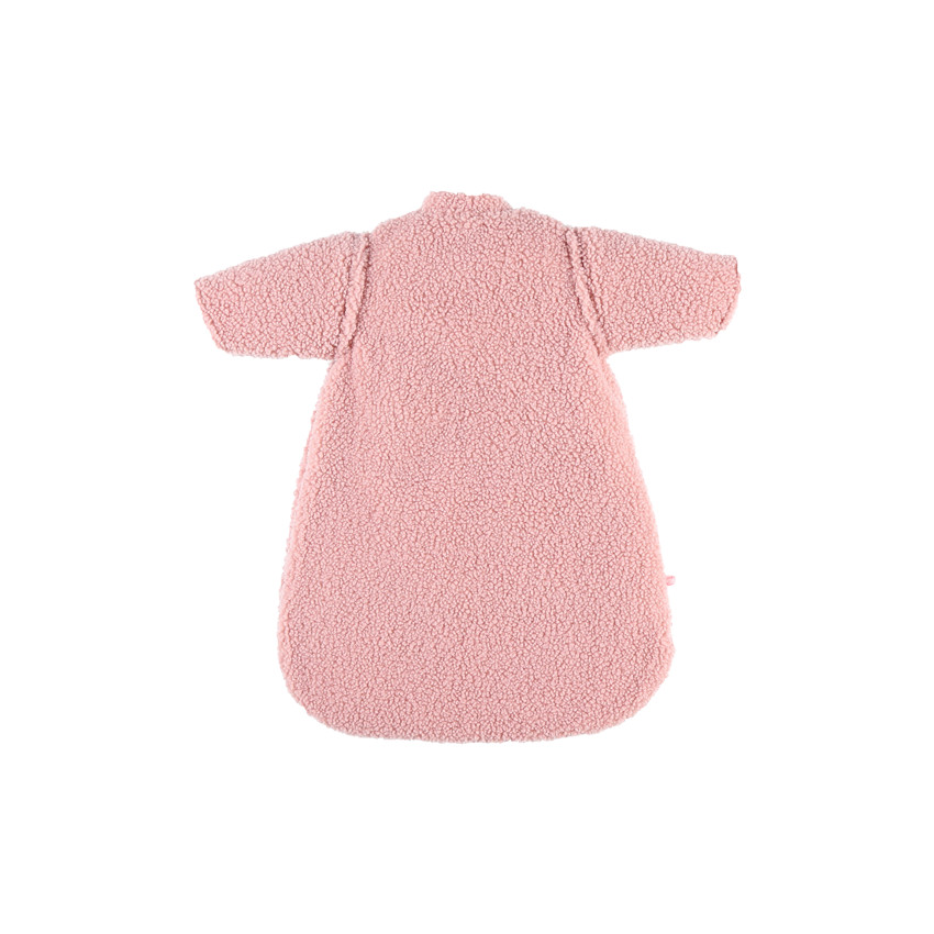 Gigoteuse manches longues en sherpa 50 cm 0/3M - Rose 