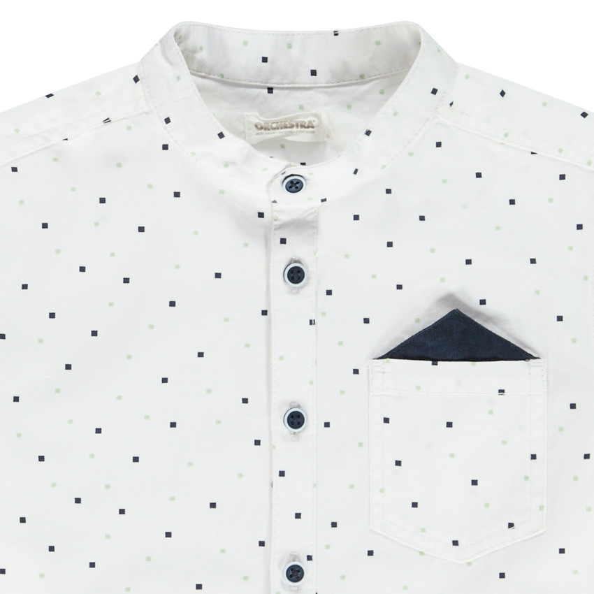 Chemise manches courtes imprimée + mouchoir pour garçon 