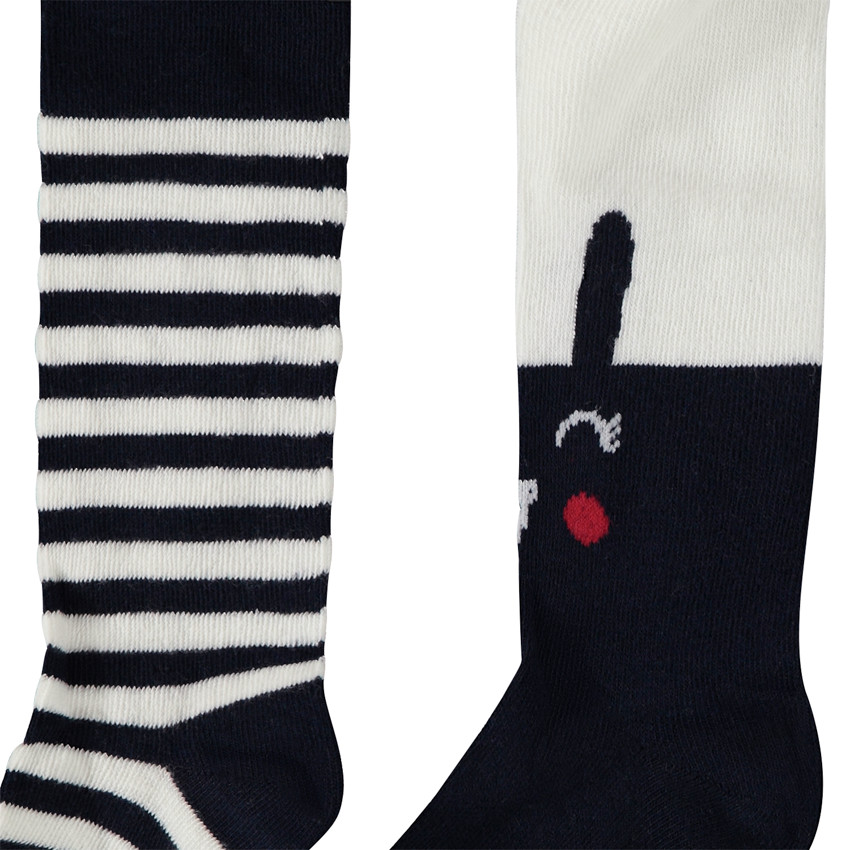 Lot de 2 paires de collants épais lapin pour bébé fille 