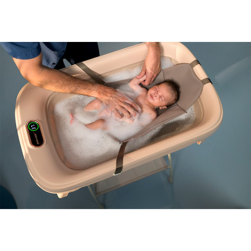 Baignoire Indigo Plus + coussin nouveau-né Sage Green 