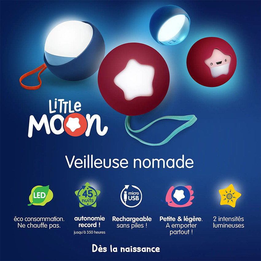 Nachtlampje Little Moon oplaadbaar Beige 