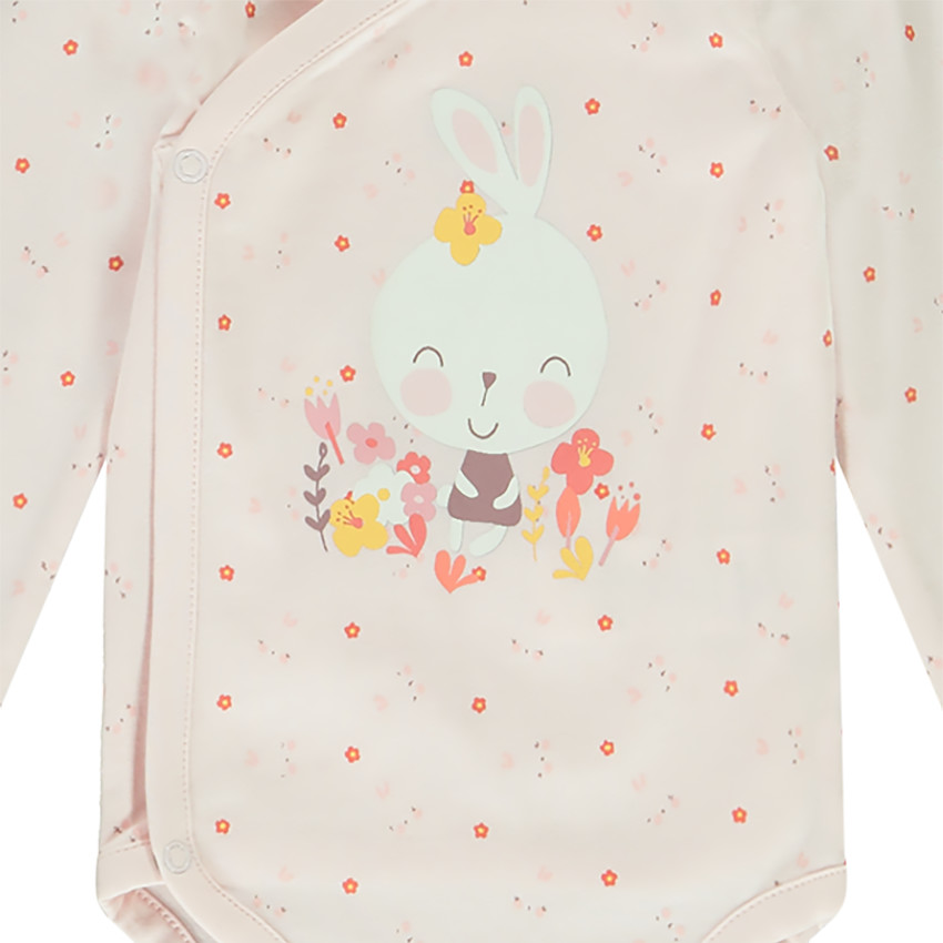 Lot de 3 bodies lapin pour bébé fille 