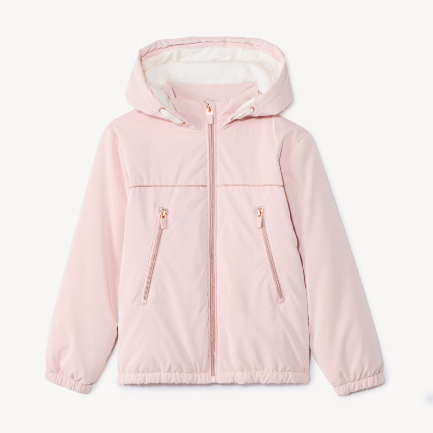 Coupe-vent en ripstop uni doublé sherpa pour fille 