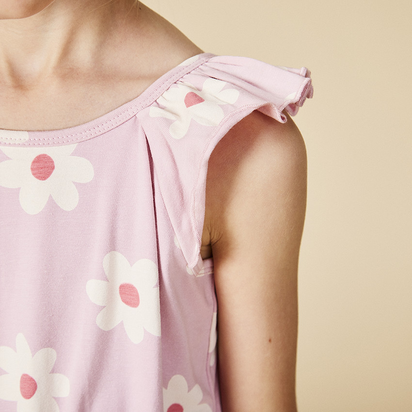 Robe imprimé fleuri avec dos ouvert pour fille 