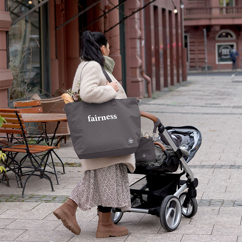 Sac à langer Shopper Cotton Statement - Anthracite 