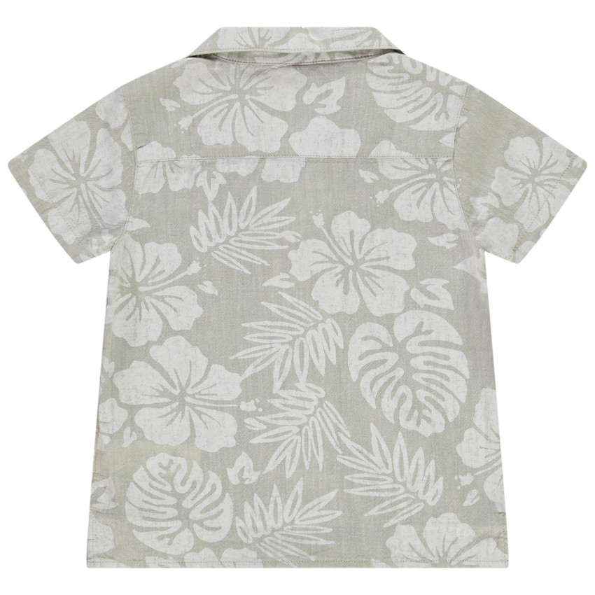Hemd met korte mouwen met plantenprint voor baby jongen 