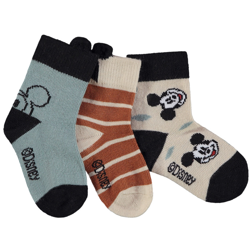 Lot de 3 paires de chaussettes Mickey Disney pour bébé garçon 