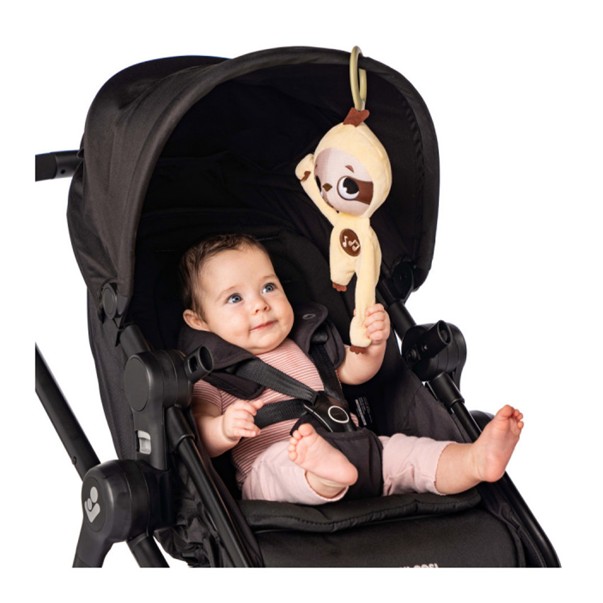 Hochet musical Paresseux avec clip d'attache Boho Chic 