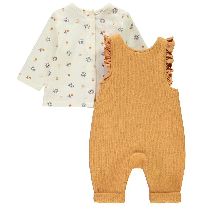 Ensemble 2 pièces avec salopette Marie Disney pour bébé fille 