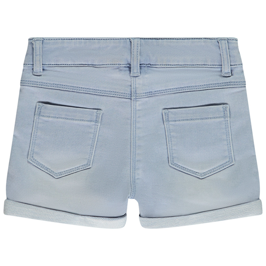 Short jeans effect met "Hello" fantasie voor meisjes 