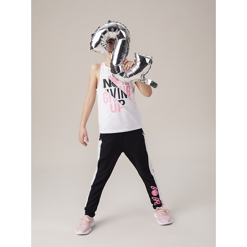 Sneakers van gaasstof met veters en plateauzool 