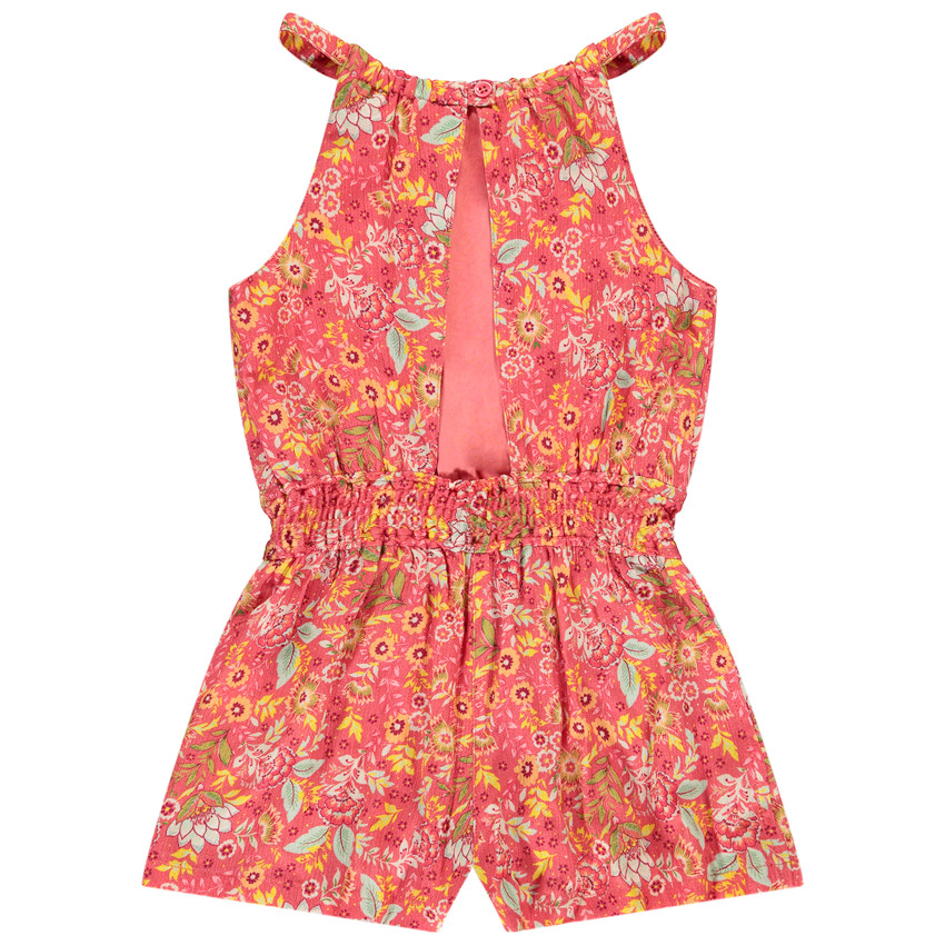 Korte bloemenprint jumpsuit voor meisjes 