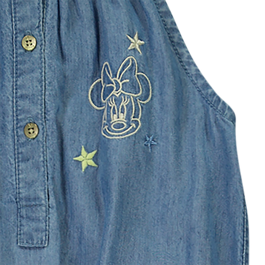 Combishort en coton avec broderie Minnie Disney 