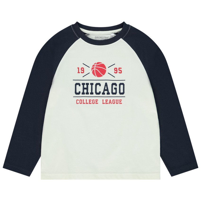 Langarm T-shirt met basketprint voor jongens 