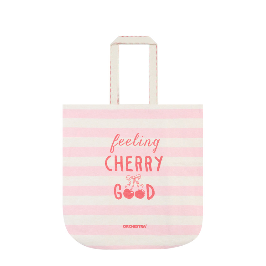 Tote Bag cherry met strepen 