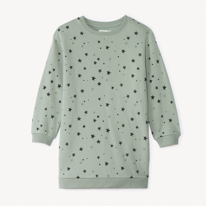 Robe molleton imprimé étoiles pour fille  