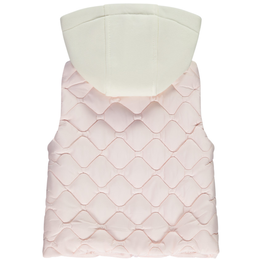 Doudoune sans manches matelassée avec capuche pour fille 