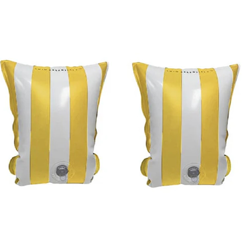 Brassards de natation Jaune Blanc Rayé 0-2 ans  