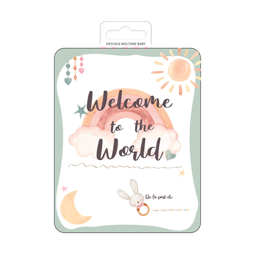Carte à offrir "Welcome to the world" 