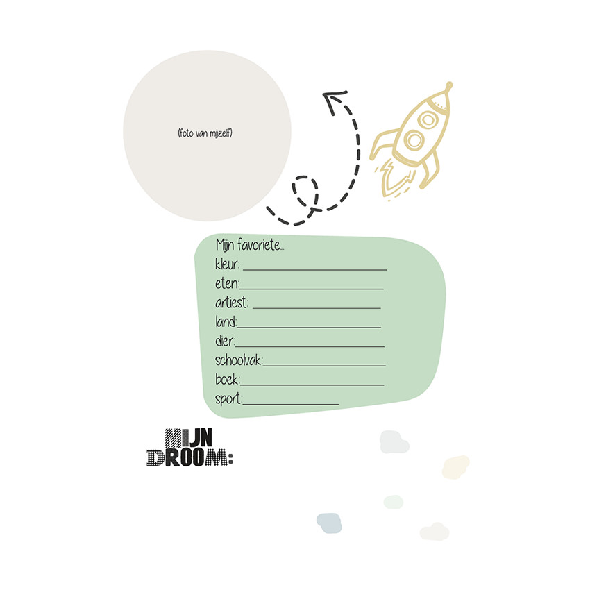 Vriendenboek jongen "Nederlands" Oudblauw 