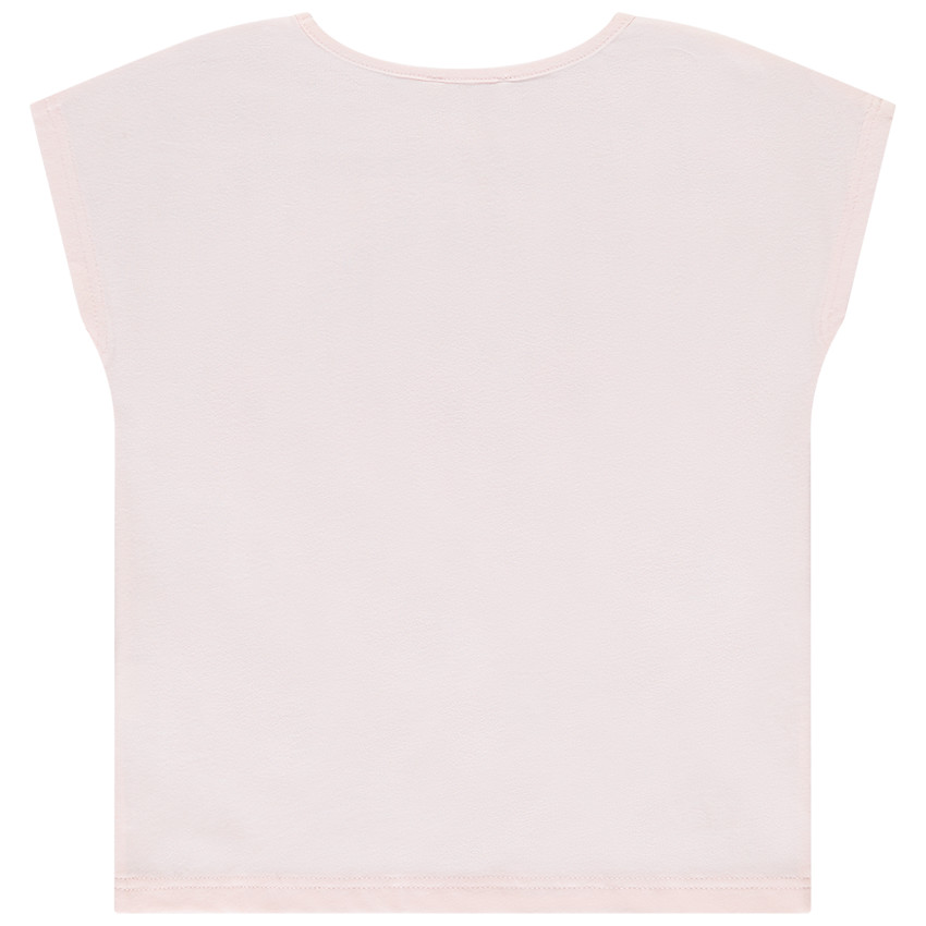 T-shirt manches courtes à fleur effet pétales 3D pour fille 