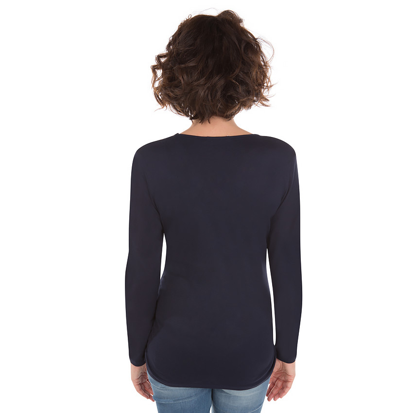 Zwangerschaps-T-shirt met V-hals en blinkend effect 