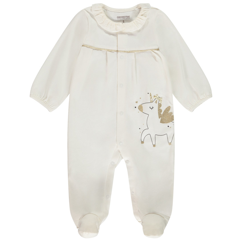 Dors-bien en jersey print pailleté licorne pour bébé fille 