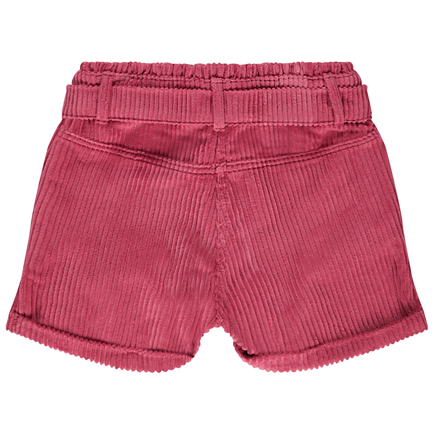 Short en velours côtelé avec ceinture à nouer pour fille 