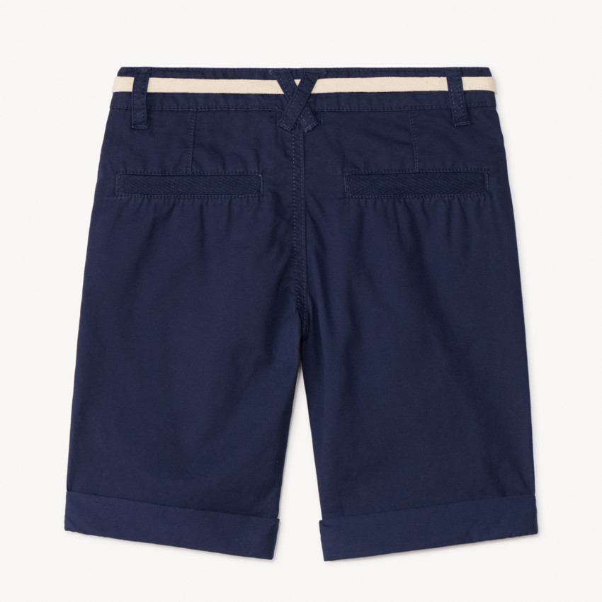 Bermuda ceinturé en twill pour garçon 