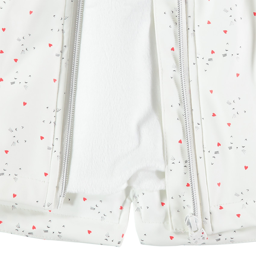 Parka doublée sherpa fine à imprimé graphique all-over 