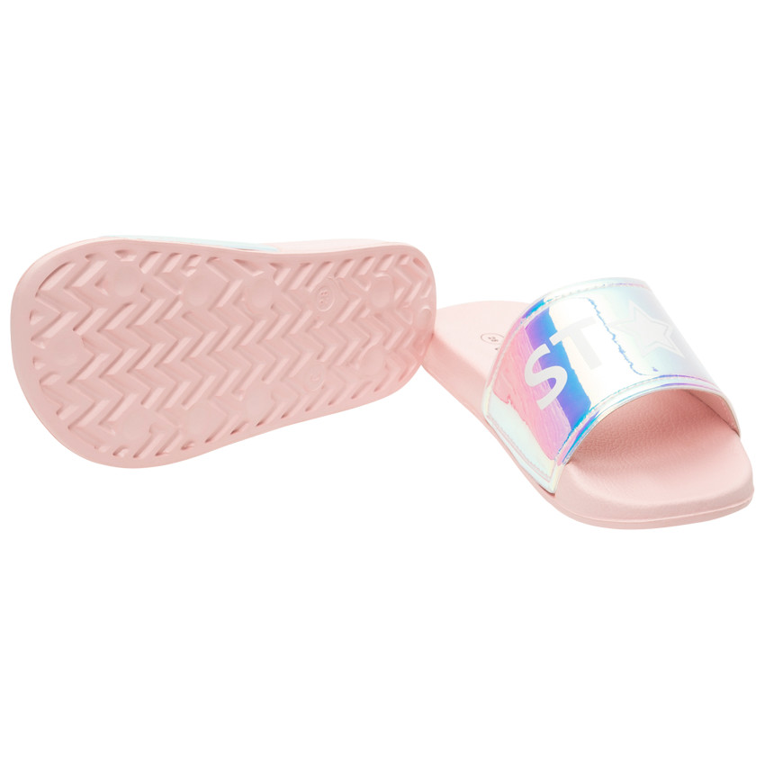 Mules à bride iridescente printée pour fille 