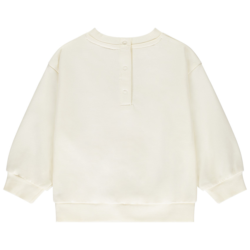 Sweatshirt in fleece met geborduurd fruit voor baby meisje 