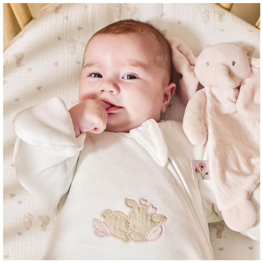 Slaapzak afneembare mouwen en wantjes - 60cm - FanFan - Wit 