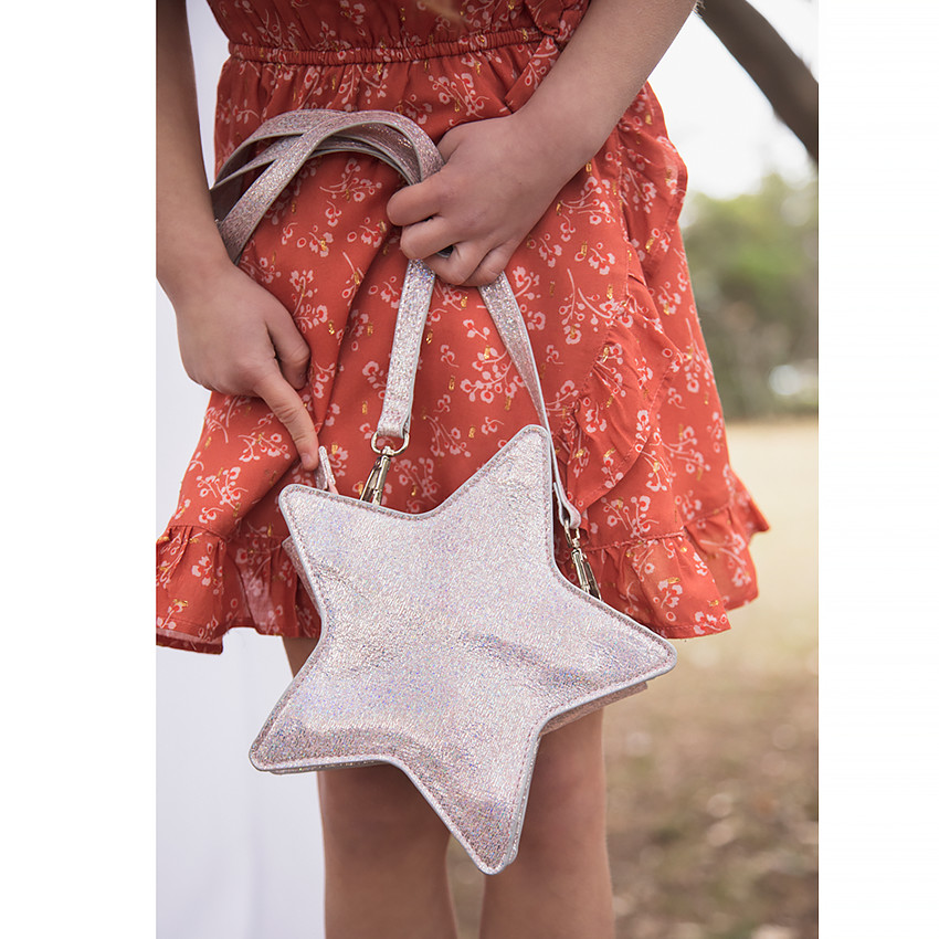 Sac étoile bandoulière à paillettes pour fille 