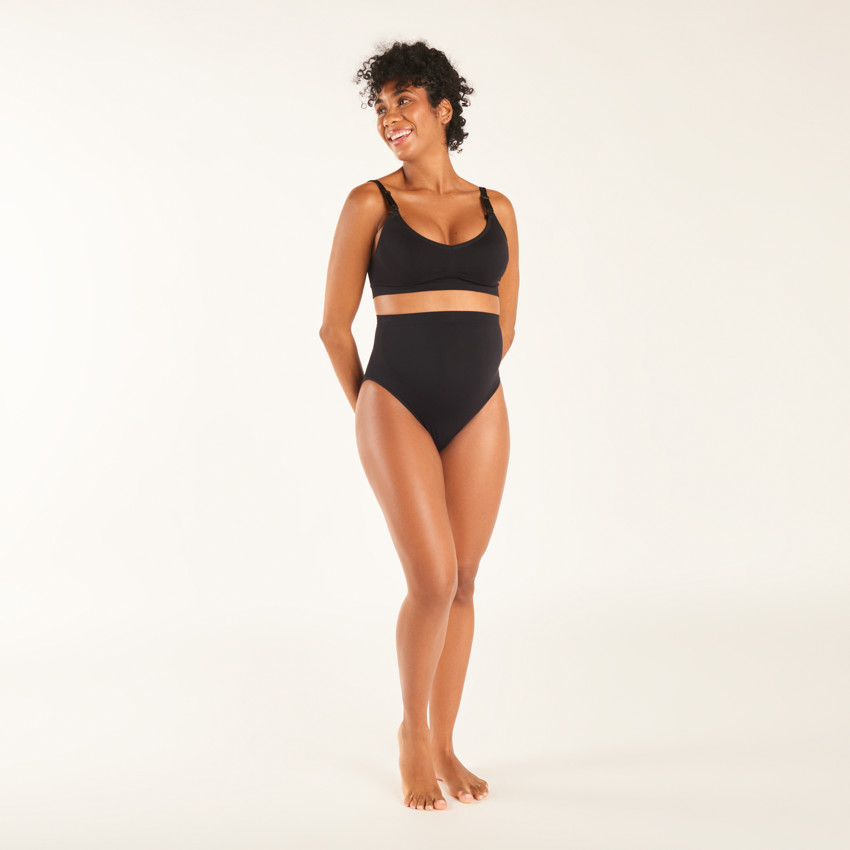 Naadloze voedings-bh in microvezel, effen kleur, verstelbaar 