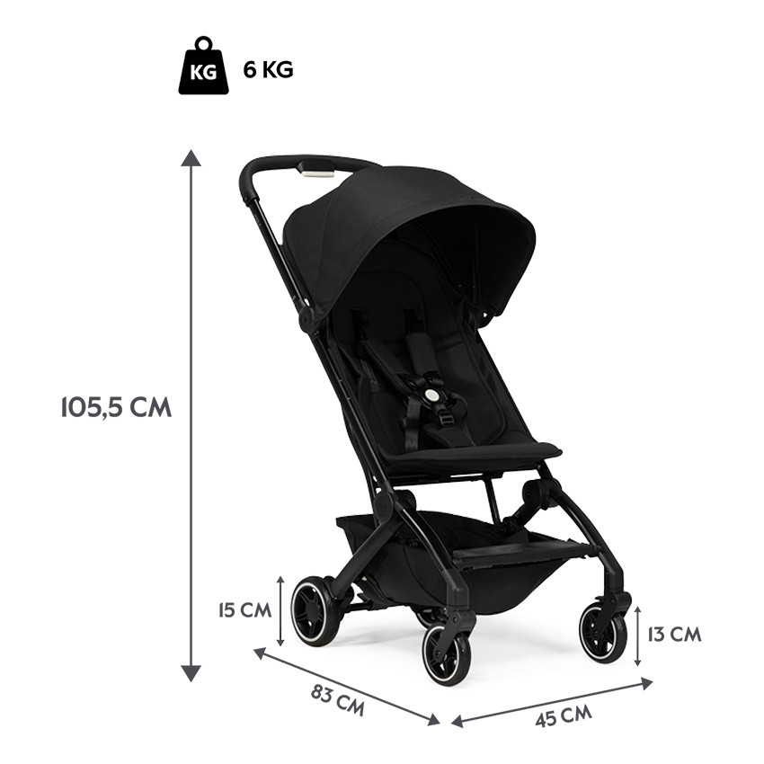 Poussette Aer+ compacte Refined Black 