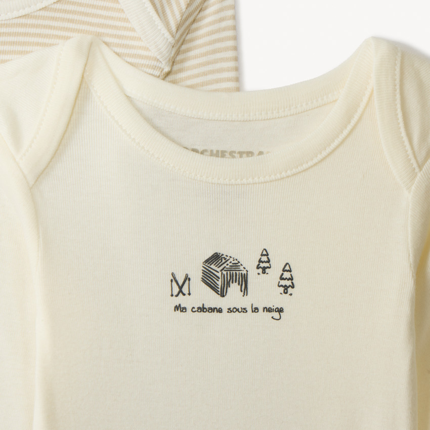 Set van 7 bodies met lange mouwen en skimoetieven voor baby