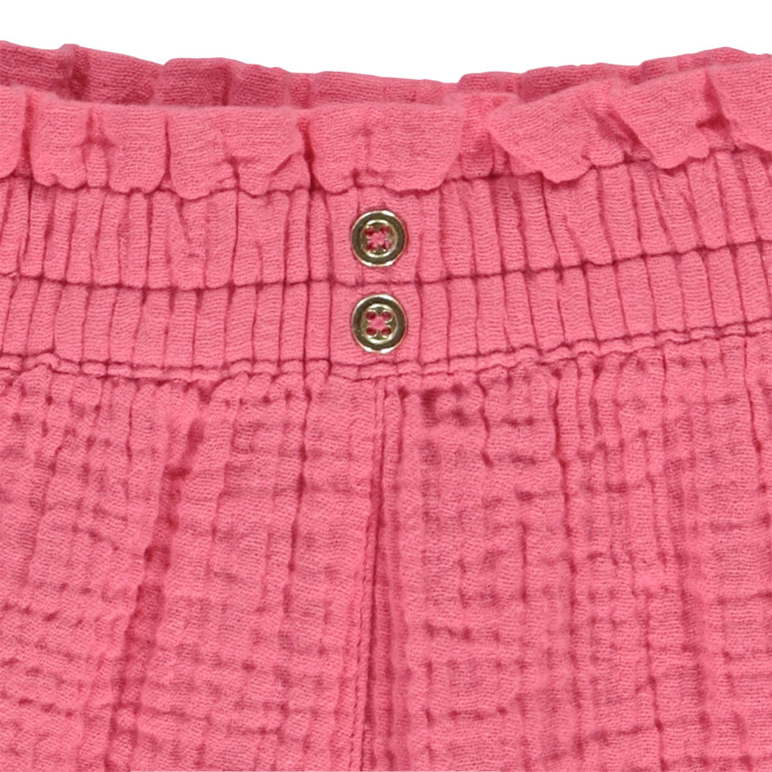 Effen short in dubbele gaze voor meisjes 