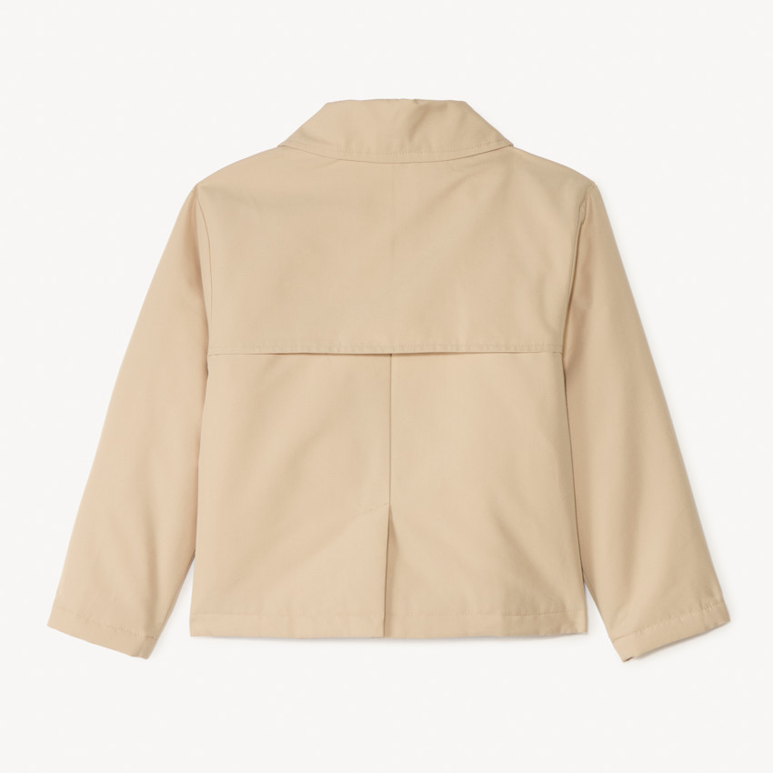 Trench court uni en toile pour fille 