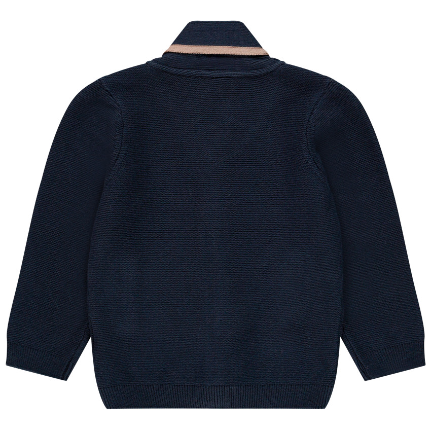Gilet en tricot col châle pour bébé garçon 