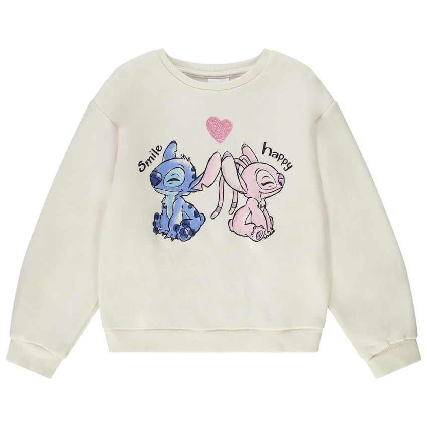 Sweat oversize en molleton Stitch & Angel Disney pour fille 