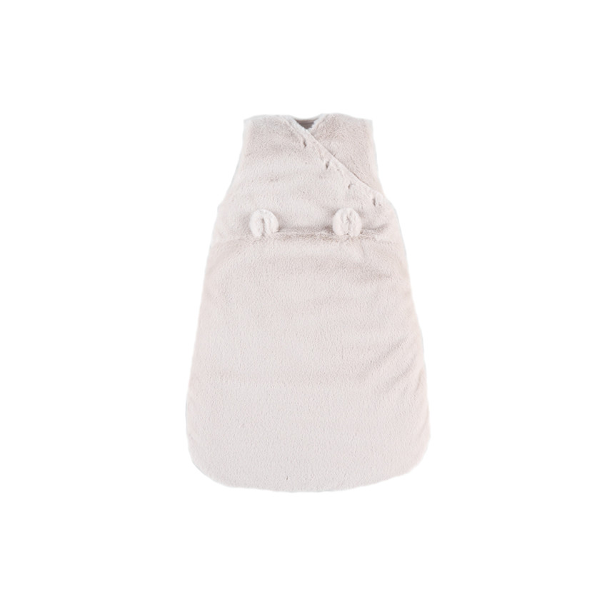 Gigoteuse sans manches en fausse fourrure 70 cm - Greige 