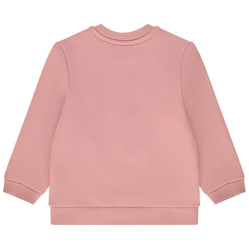 Sweatshirt in fleece met patches voor meisjes 