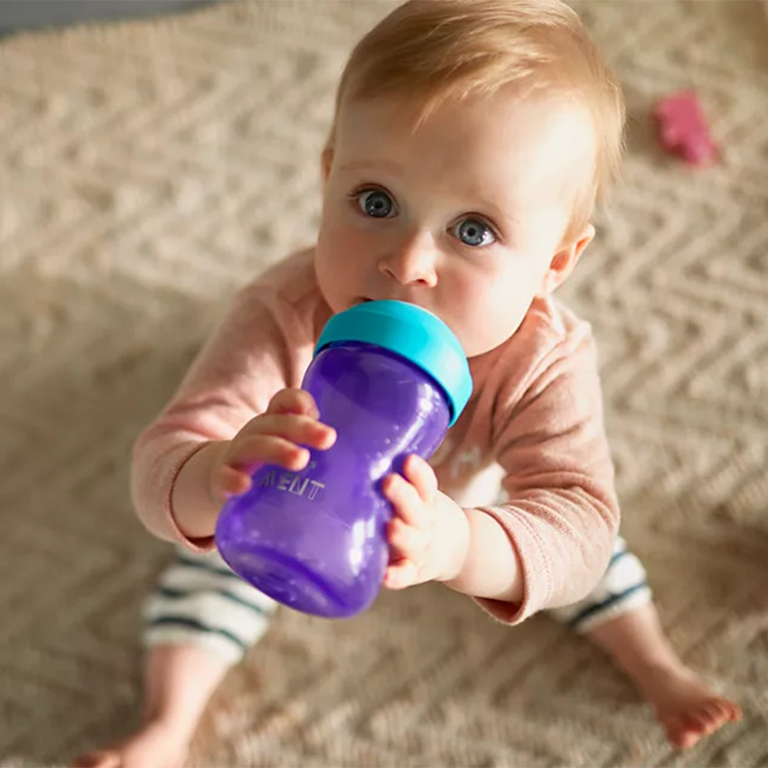 Tasse à bec souple +9m 300 ml - violet/Bleu 