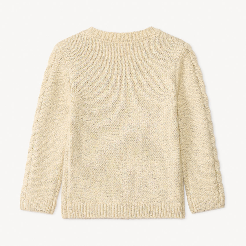 Vest met knopen in effen kabelgebreid voor baby 