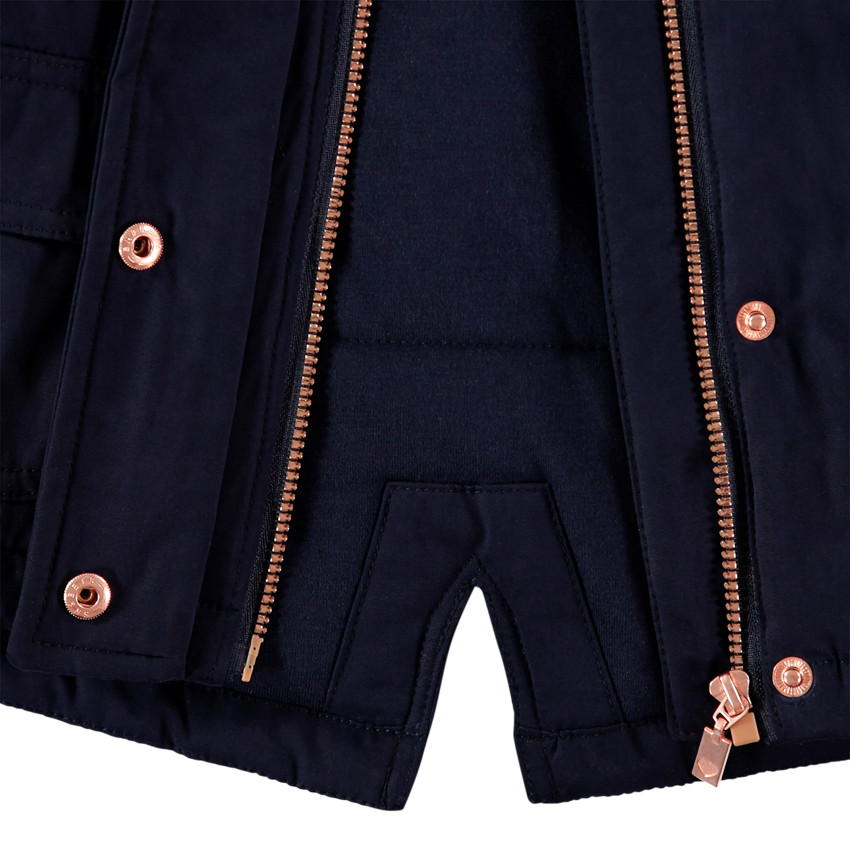 2-in-1-parka met sherpa voering en zakken voor baby meisjes. 