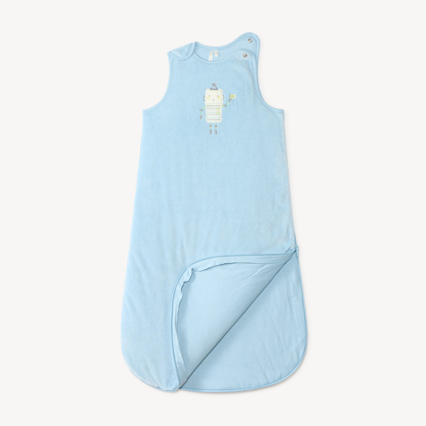 Gigoteuse sans manches en velours broderie robot TOG 4 